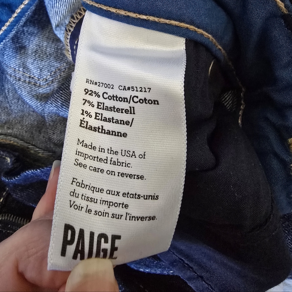 Paige Womens Denim Jean Bermuda Shorts Cut Off Cuffed Full Coverage - Picture 4 of 4